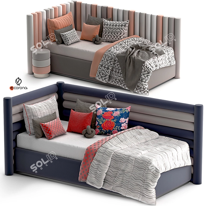 Modern Rest Bed Set 3D model image 8