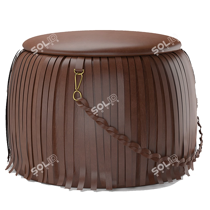 Elegant Ribbon Pouf: Stylish & Versatile 3D model image 3