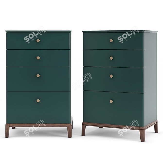 The IDEA High Chest of Drawers 3D model image 1