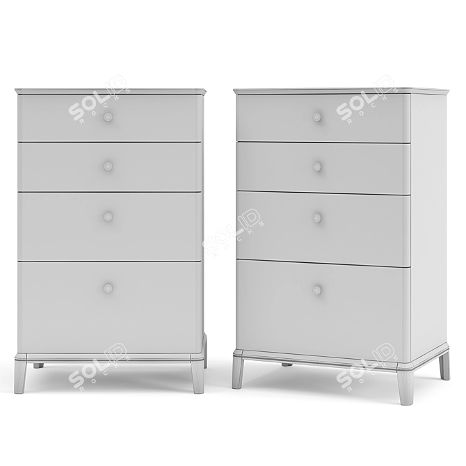 The IDEA High Chest of Drawers 3D model image 2