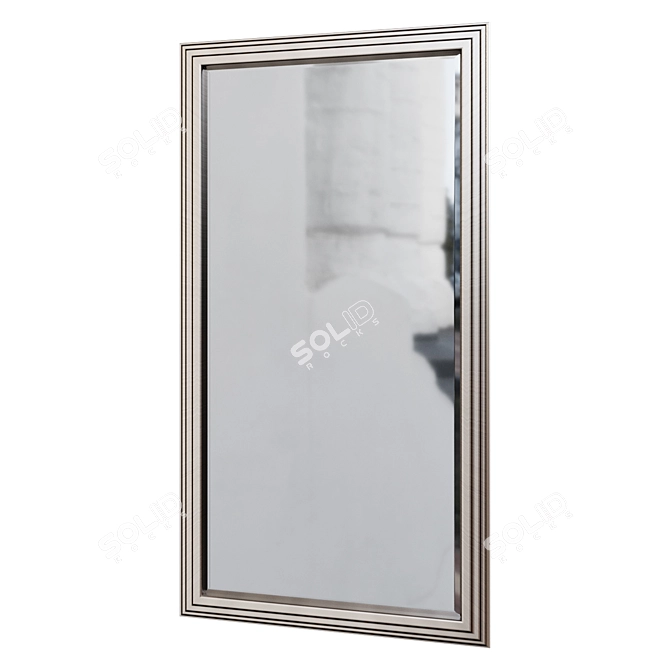 Elegant 60x120 cm Framed Mirror 3D model image 1