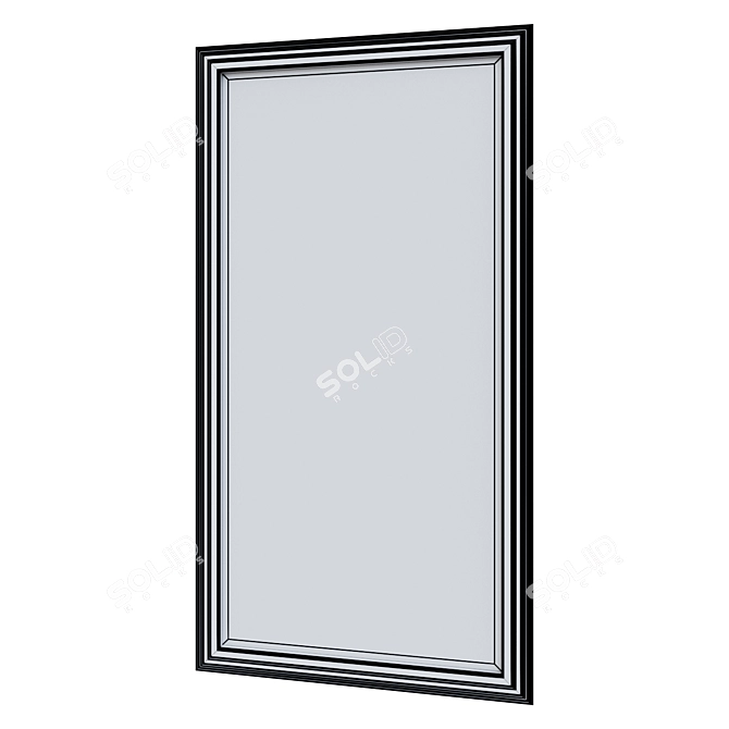 Elegant 60x120 cm Framed Mirror 3D model image 2