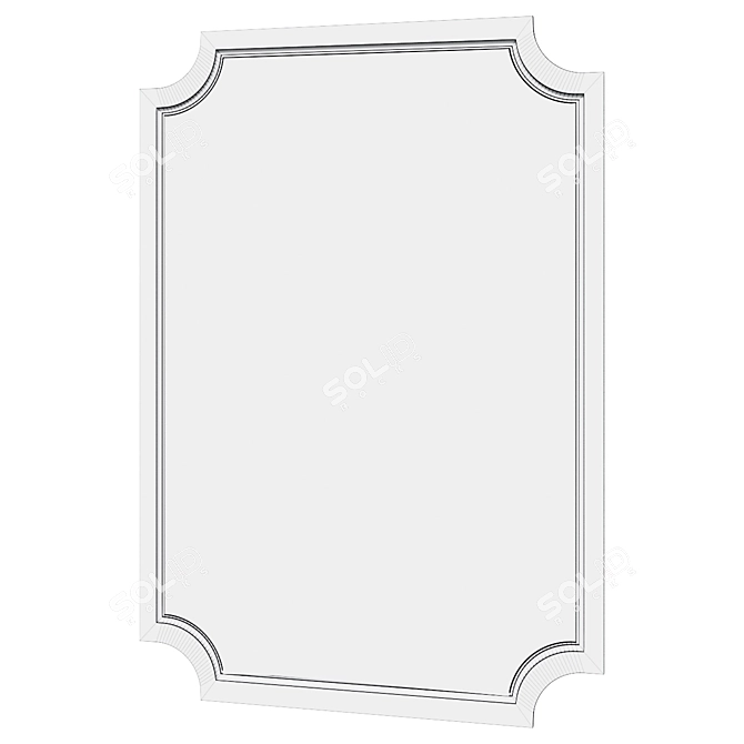 Elegant LaDonna Vanity Mirror 3D model image 2