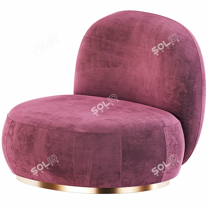 Gorgeous Gubi Pacha Lounge Chair 3D model image 1