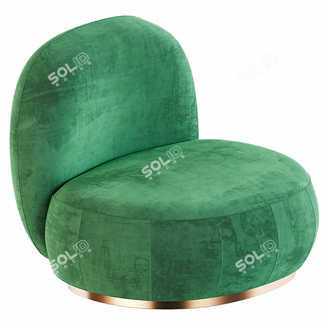 Gorgeous Gubi Pacha Lounge Chair 3D model image 2