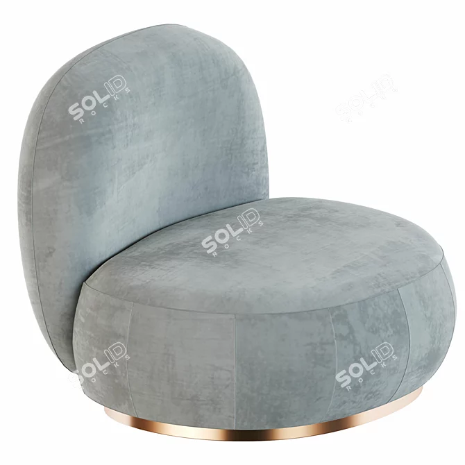 Gorgeous Gubi Pacha Lounge Chair 3D model image 3