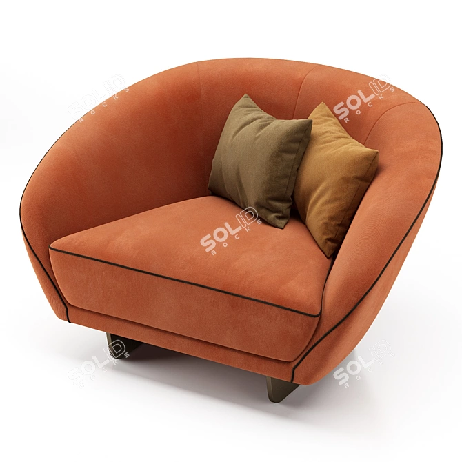 Segno Modern Lounge Chair 3D model image 5