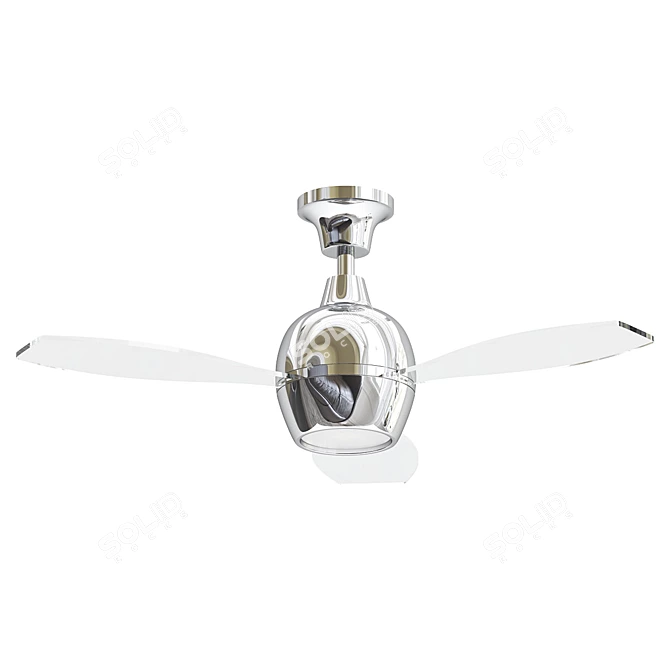 Elegant Bordeaux 52" Ceiling Fan 3D model image 1