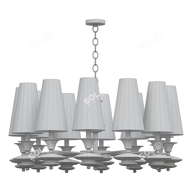 Elegant Scarlet Pendant Light 3D model image 2