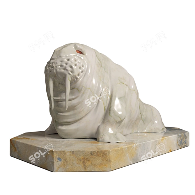 Majestic Walrus Figurine 3D model image 3