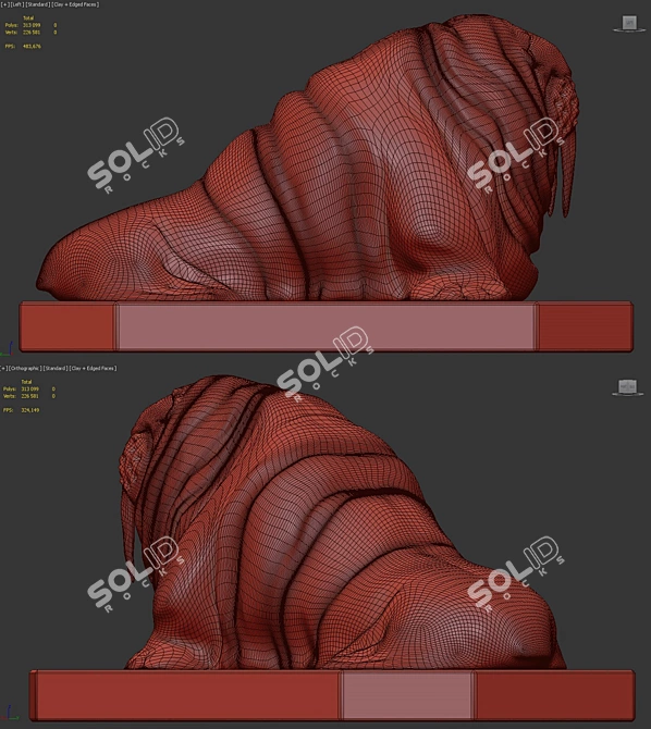 Majestic Walrus Figurine 3D model image 5