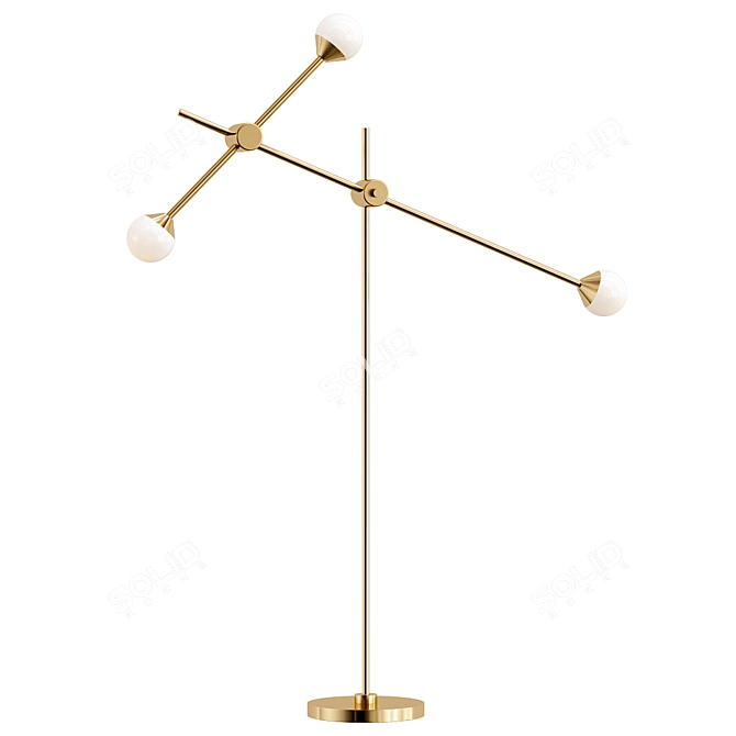 Elegant Tilt Design Lamp 3D model image 1