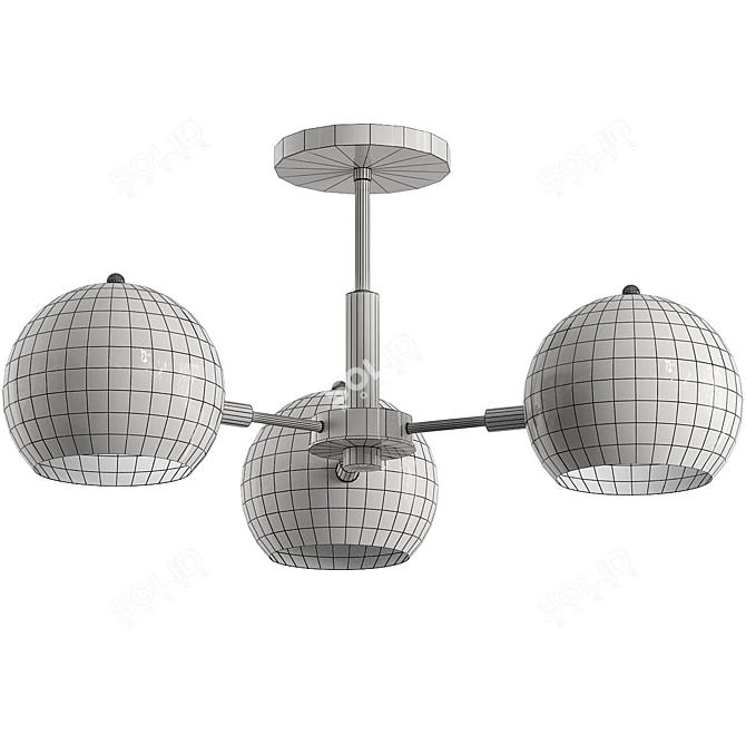 Elegant Freya Trisha Chandelier 3D model image 2