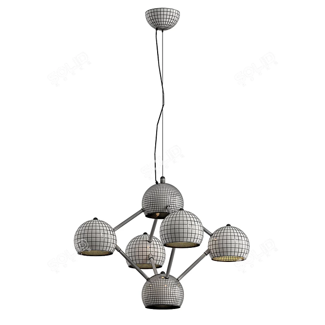 Elegant Rottura Pendant Light 3D model image 2