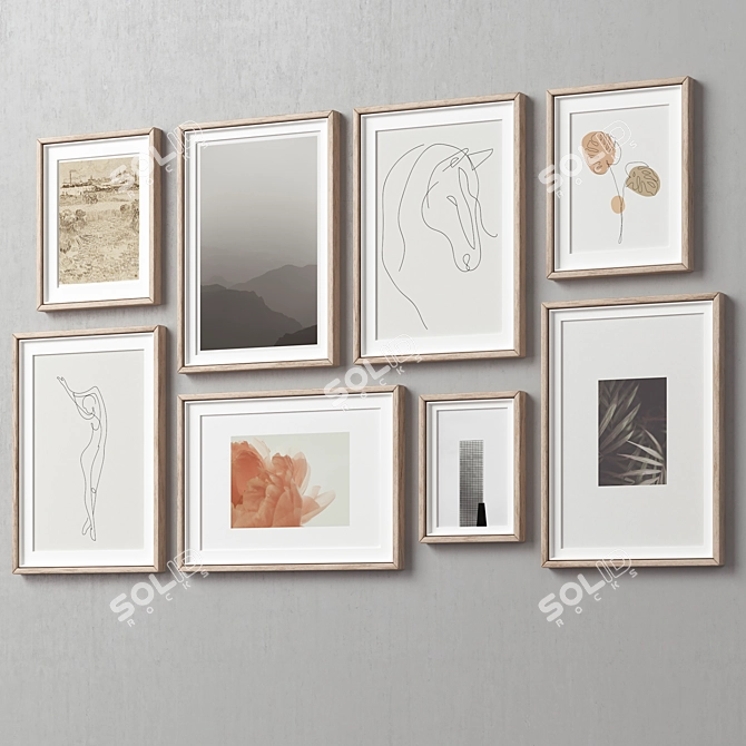 Modern Multi-Frame Picture Set 3D model image 4