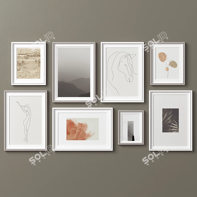 Modern Multi-Frame Picture Set 3D model image 6