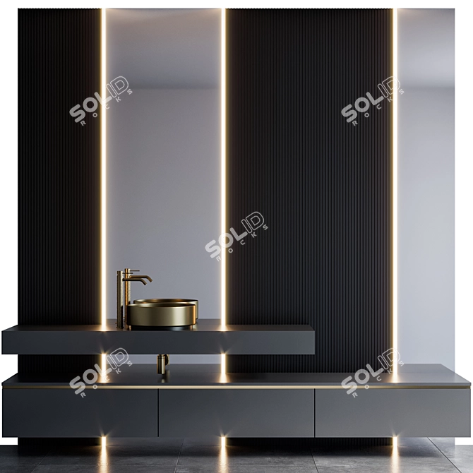 Gessi 316 Faucet - Stylish Bathroom Furniture 3D model image 1