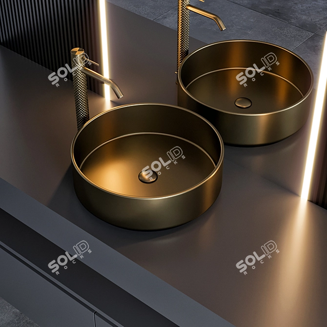 Gessi 316 Faucet - Stylish Bathroom Furniture 3D model image 2