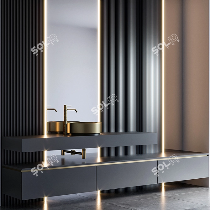 Gessi 316 Faucet - Stylish Bathroom Furniture 3D model image 3