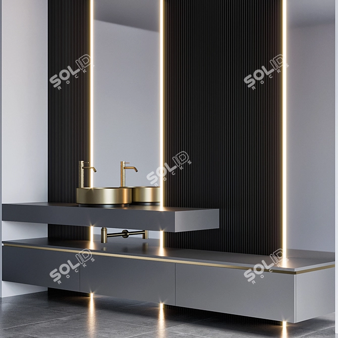 Gessi 316 Faucet - Stylish Bathroom Furniture 3D model image 4