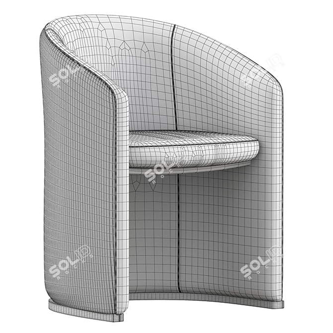 Contemporary Carmen Armchair - Visionnaire Home 3D model image 5