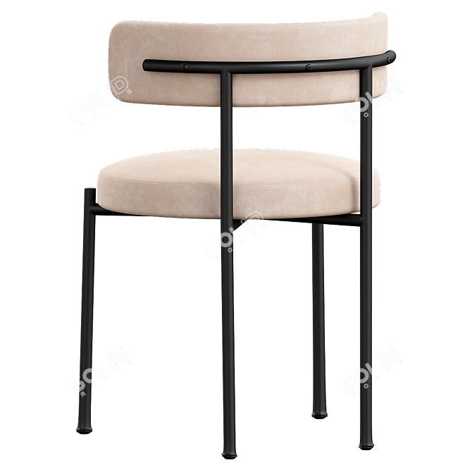 Inesse Ivory Dining Chair 3D model image 4