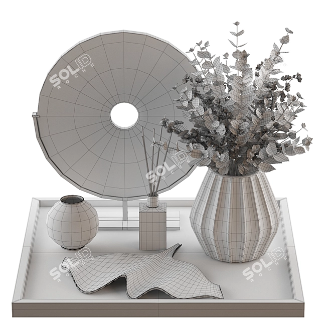 Sculpted Decorative Bi-discs 3D model image 7