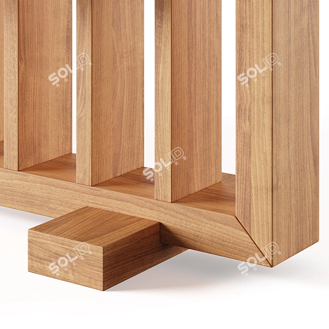 Solid Oak Bookcase: Mineva by La Redoute 3D model image 3