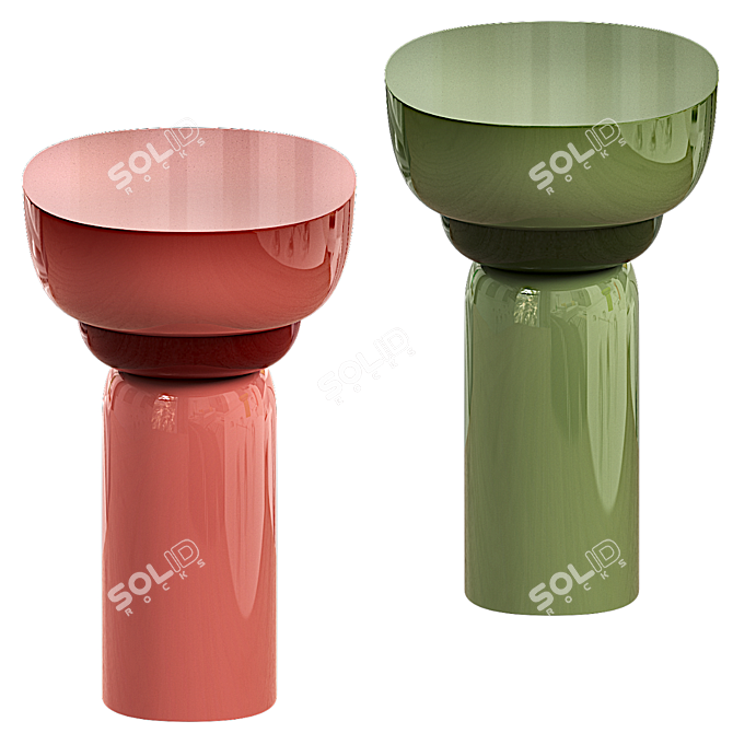 Sleek Babka Side Table 3D model image 3