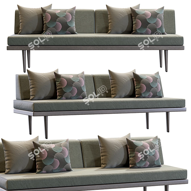 Casara Modern Daybed: Sleek and Stylish 3D model image 4