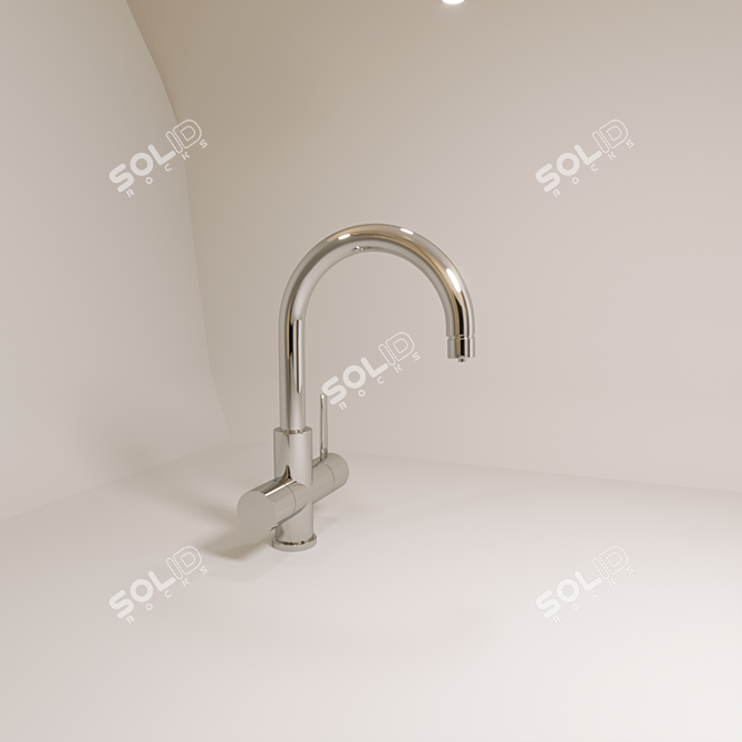 GROHE Blue: Chrome Kitchen Faucet 3D model image 1