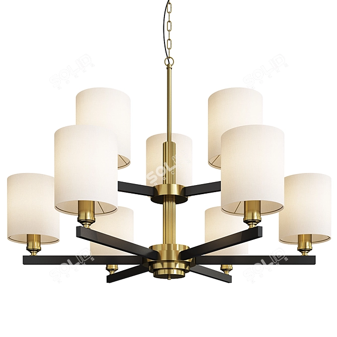 Elegant Belvedere Chelsom Ceiling Light 3D model image 1