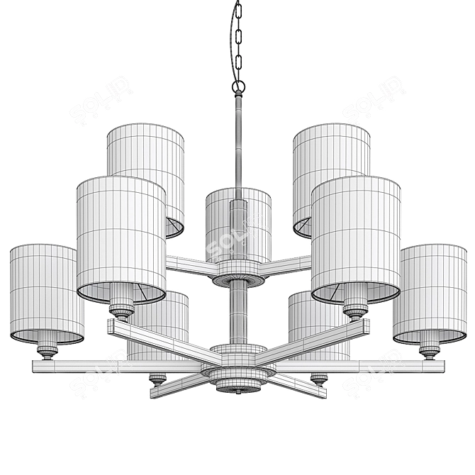 Elegant Belvedere Chelsom Ceiling Light 3D model image 2