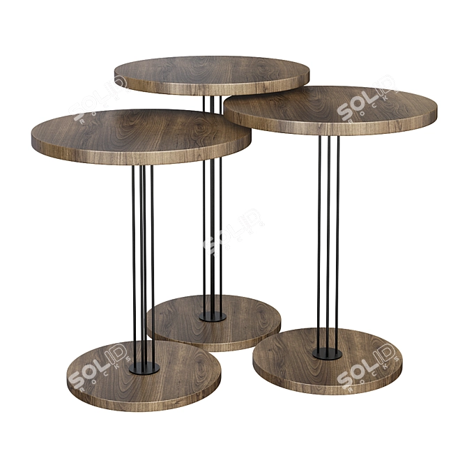 Contemporary White Nola Zigon Coffee Table 3D model image 1