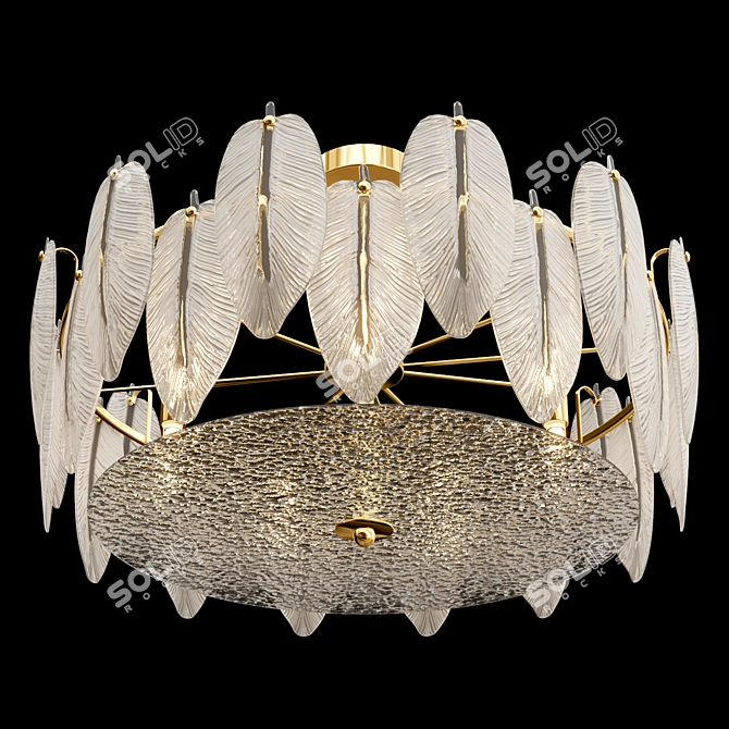 Feathered Elegance Chandelier 3D model image 2