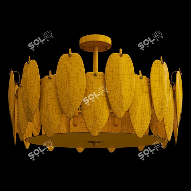 Feathered Elegance Chandelier 3D model image 3