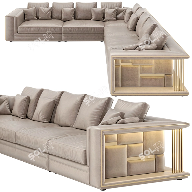 Modular Babylon Rack Sofa 3D model image 2