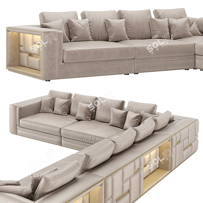 Modular Babylon Rack Sofa 3D model image 3