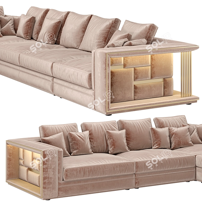 Modular Babylon Rack Sofa 3D model image 5