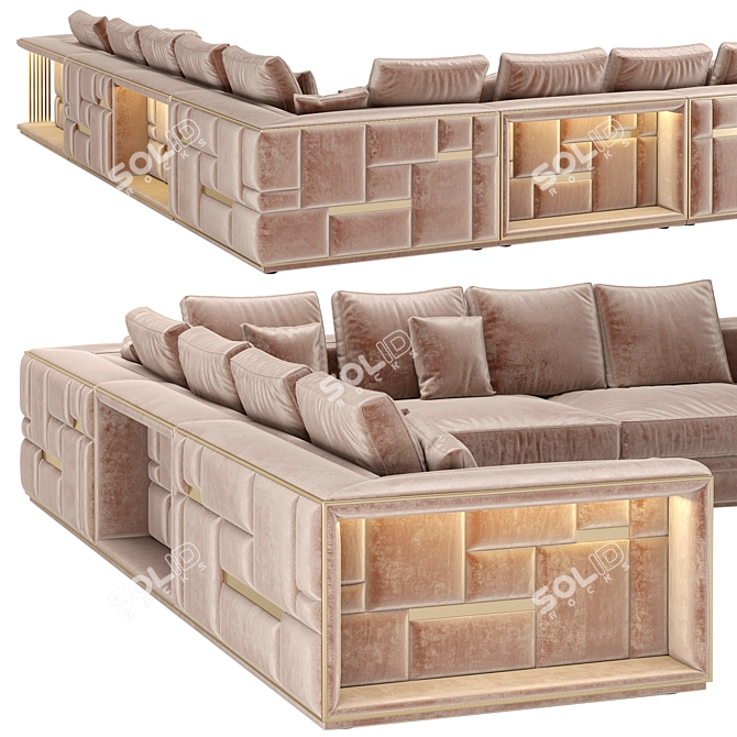 Modular Babylon Rack Sofa 3D model image 6