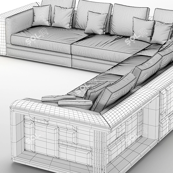 Modular Babylon Rack Sofa 3D model image 7