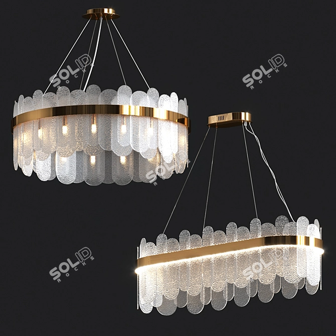 Elegant Charlotte Collection Pendant Light 3D model image 2