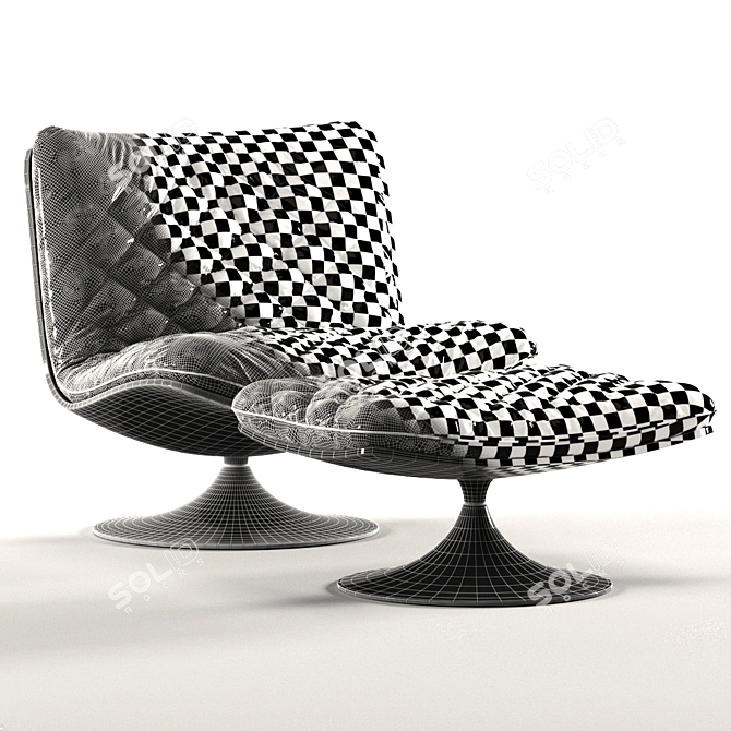 Marilyn Modern Lounge Chair 3D model image 2
