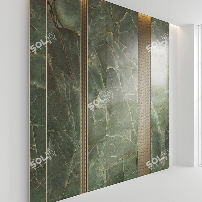 Emerald Green & Gravity Wave Mosaic 3D model image 2