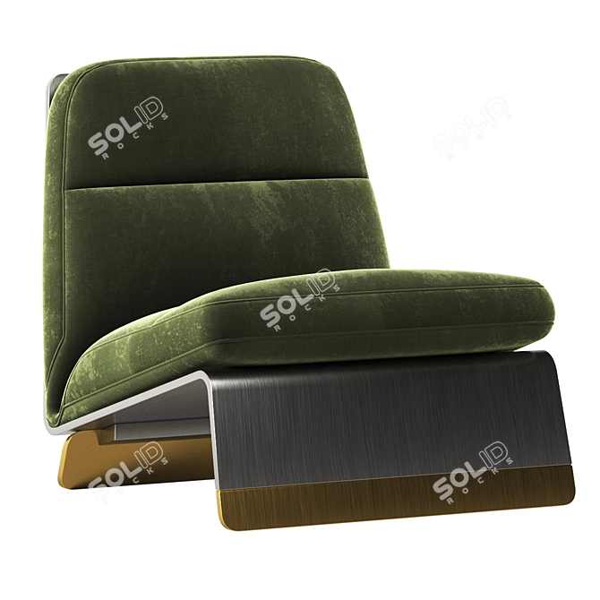  Stylish Greta Lounge Chair: 3D Model 3D model image 1