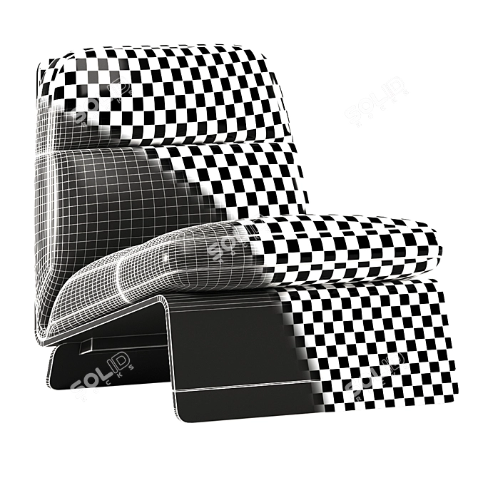  Stylish Greta Lounge Chair: 3D Model 3D model image 2