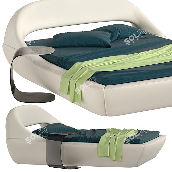 Dreamy Slumber Bed 3D model image 1