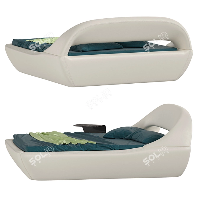 Dreamy Slumber Bed 3D model image 2