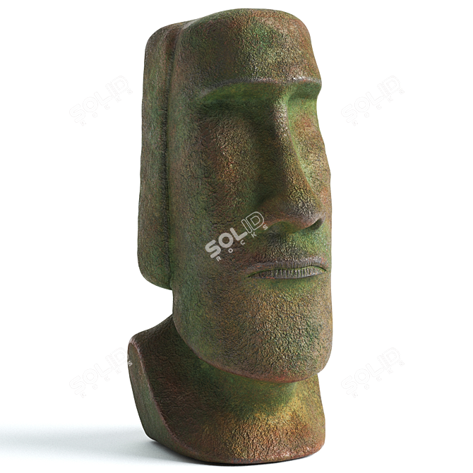 Mystical Moai Statue for Exquisite Gardens 3D model image 1