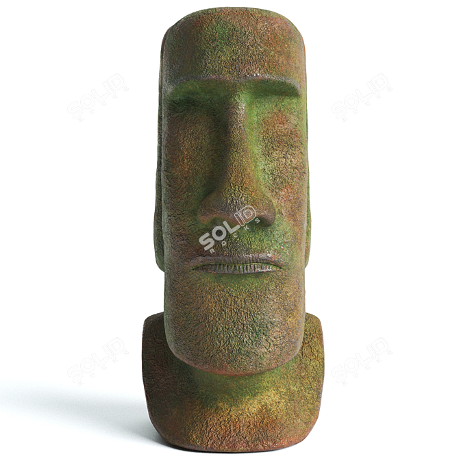Mystical Moai Statue for Exquisite Gardens 3D model image 2